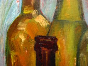 paint strokes on present painting