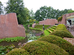 view with café