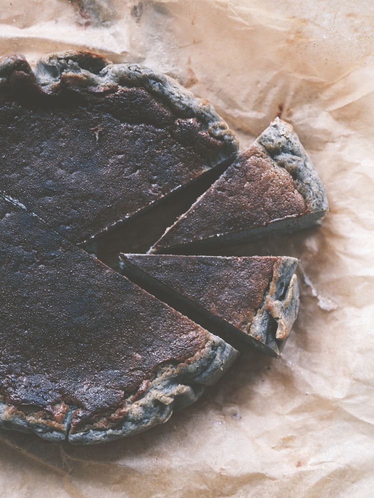 Black Sesame Tofu “Basque” Cheesecake