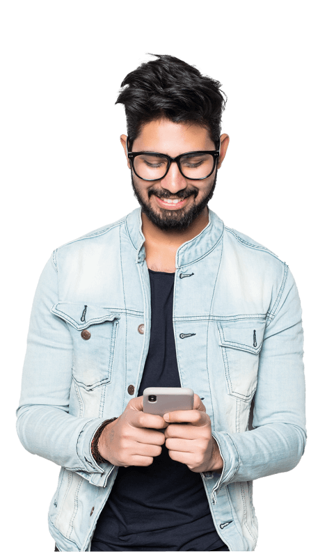 user on phone