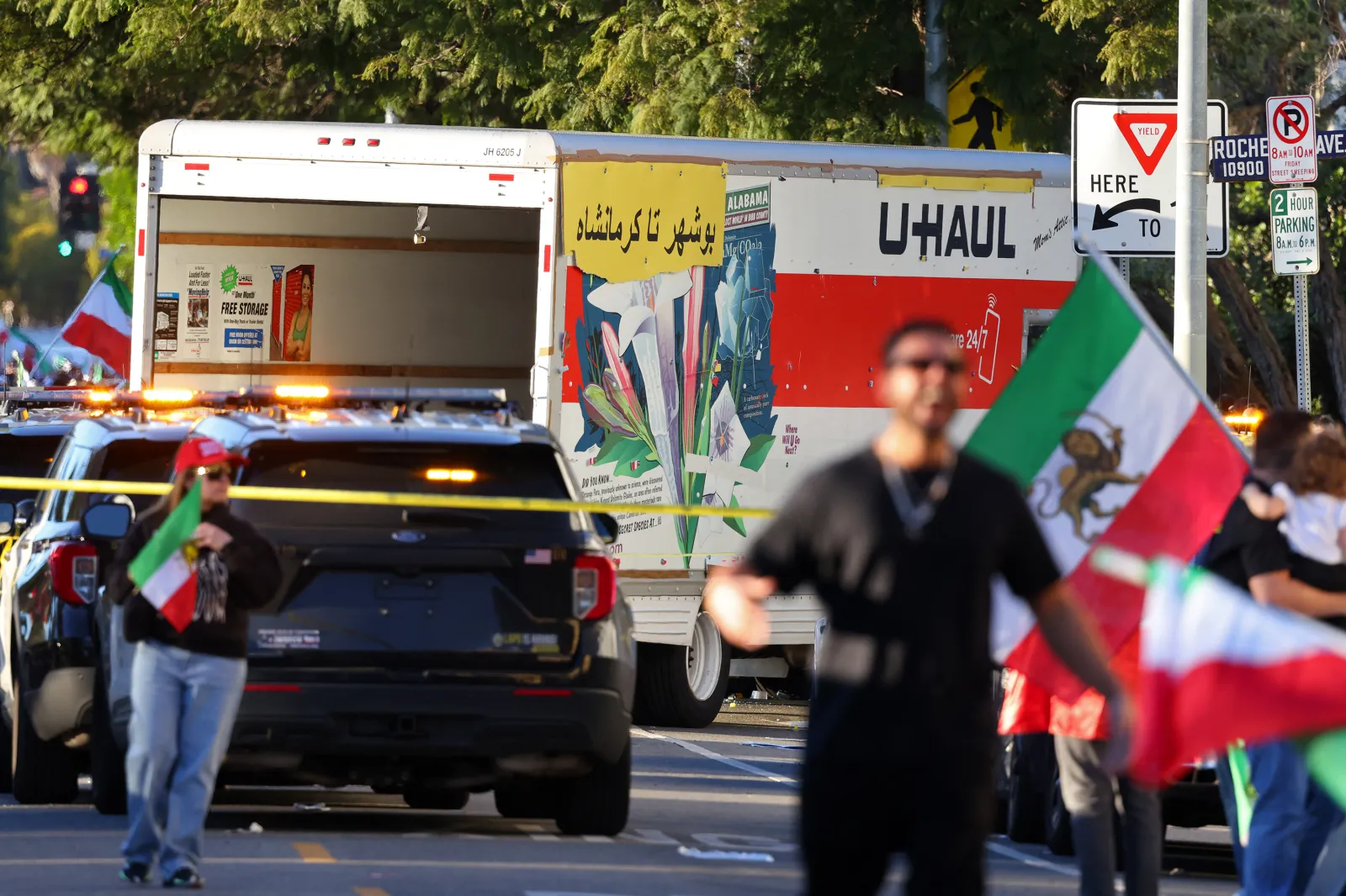Police Arrest Driver Who Plowed U-Haul into Iran Protest in California
