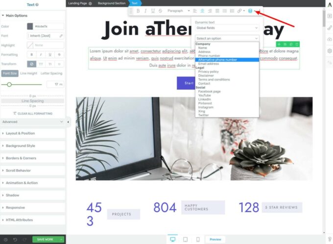 thrive-architect-interface-3 – aThemes Inserting dynamic content in Thrive Architect