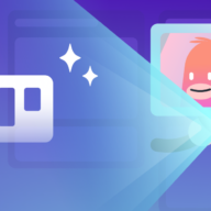 A spotlight on the Trello logo with stars above
