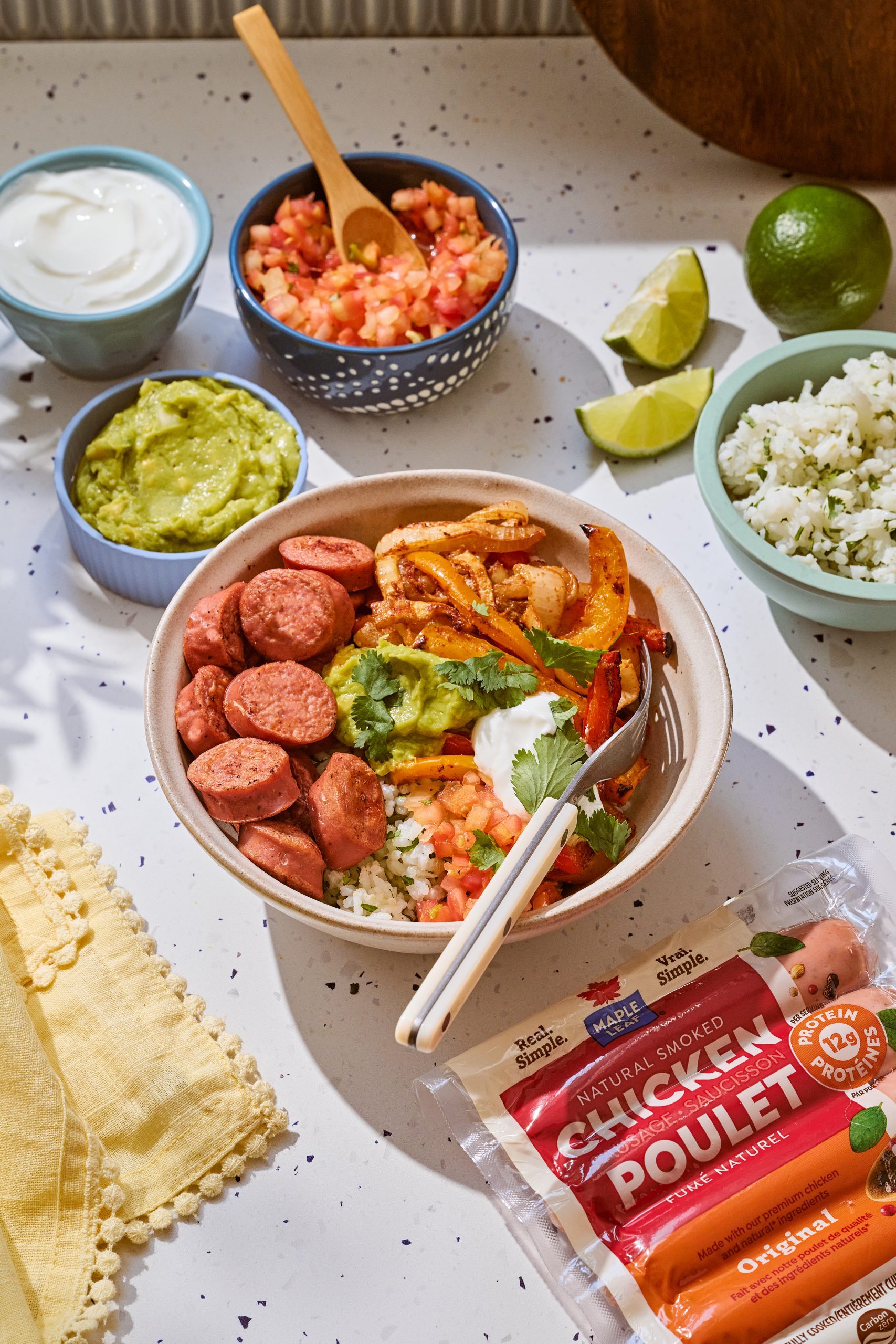 Chicken Sausage Fajita Bowl