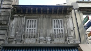 Old columns left on a building