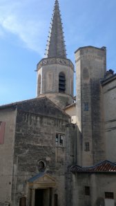 View of the church in Arles from the arena