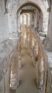 The corridors of the arena in Arles