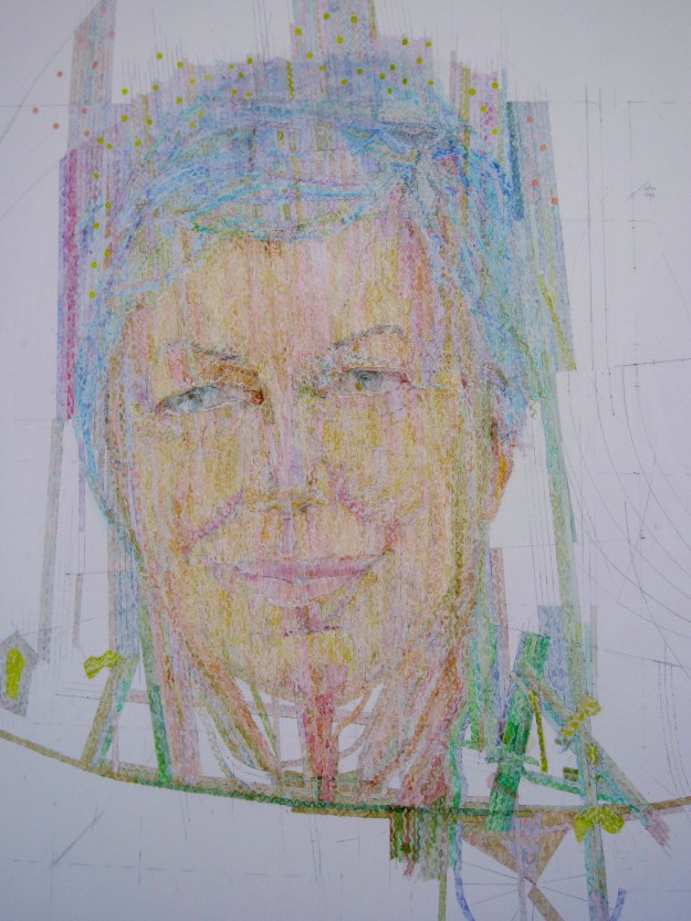 Christopher Pyett's painting of Barbara in progress 8-9-14