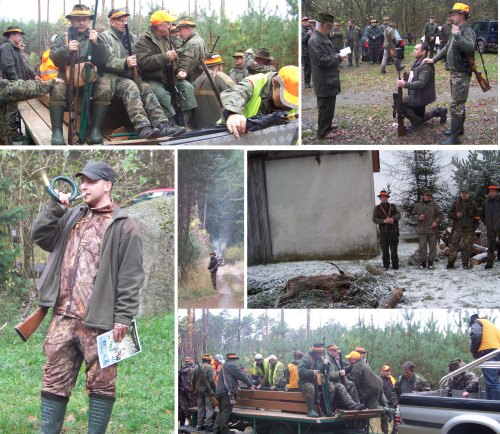 Hunters preparing for action