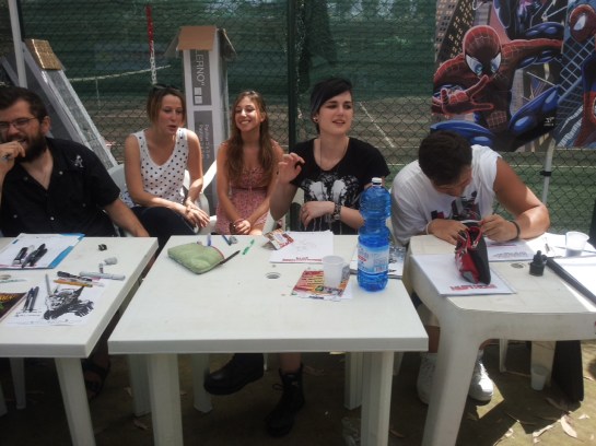 Foto di gruppo dei disegnatori presenti 2