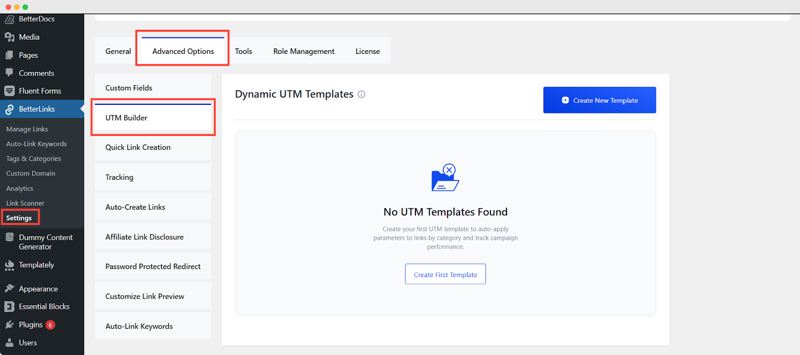 How to Create a Dynamic UTM Template with BetterLinks? 1 Create UTM Templates