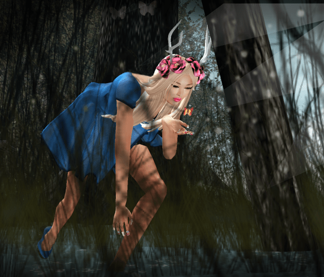 Lush Limited "NYU" Torn City Baby Doll Dress in Blue NYU dress blue_002b