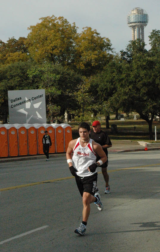 I always wait for the kids at this tough uphill spot, right before the finish.
