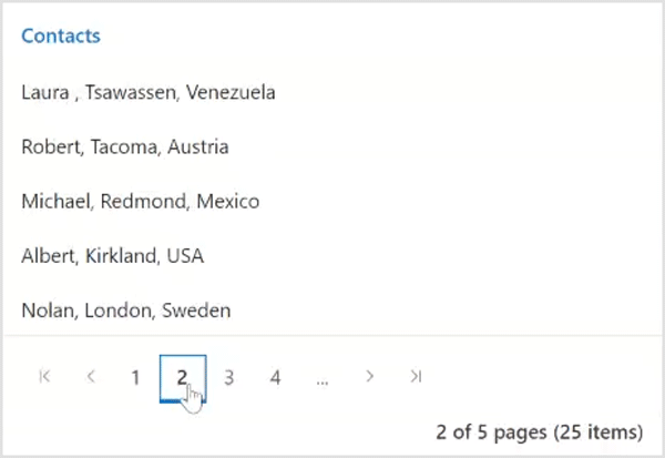 Blazor Pager with ListView