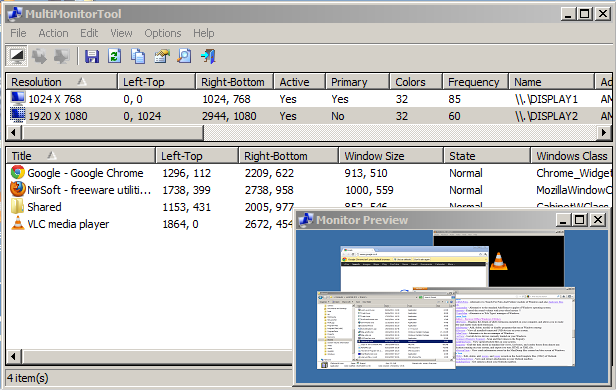 MultiMonitorTool MultiMonitorTool