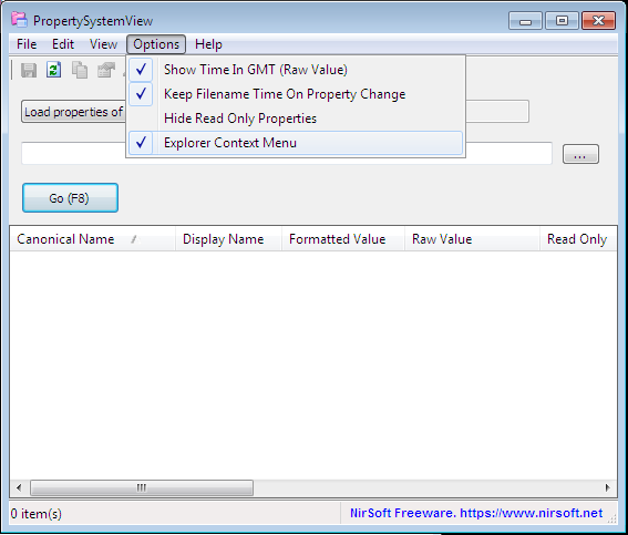 Add Properties Context Menu