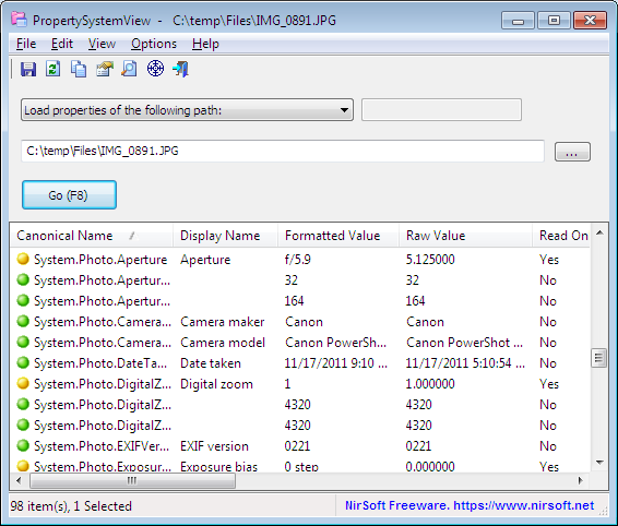 Open PropertySystemView From Explorer Menu