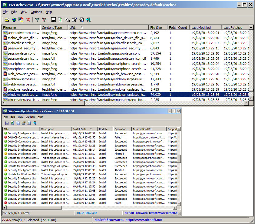 Firefox Cache Image Preview
