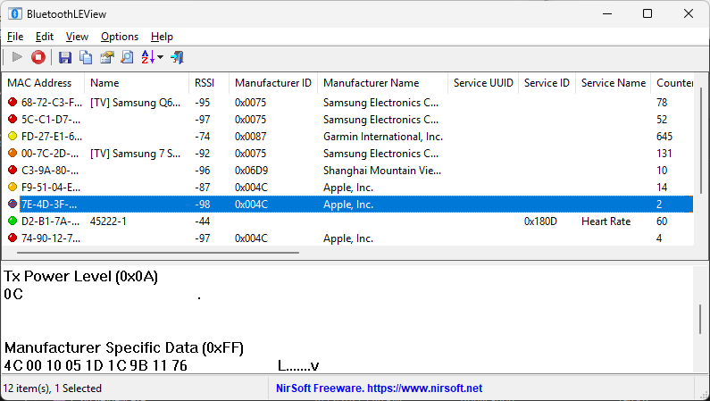 Bluetooth Low Energy Scanner
