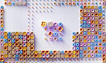 AI agents, bots and academic GPTs Image of a work of art made up of several colored pieces in geometric formation, generated by Google DeepMind