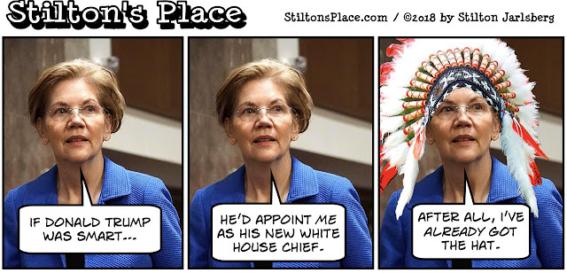 stilton’s place, stilton, political, humor, conservative, cartoons, jokes, hope n’ change, trump, chief of staff, warren, indian