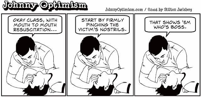 johnny optimism, medical, humor, sick, jokes, boy, wheelchair, doctors, hospital, stilton jarlsberg, cpr, mouth to mouth