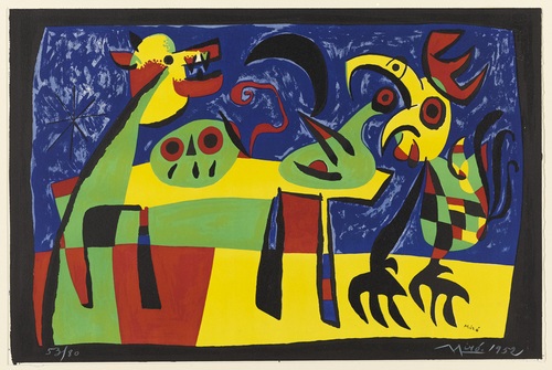 Miro moon litthograph