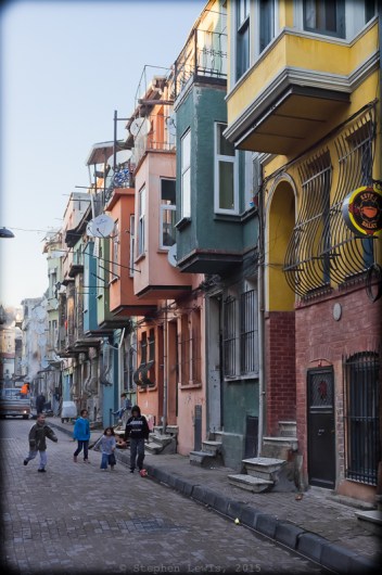 Row Houses, Balat, Istanbul. Late afternoon, December, 2011. The nameplate of a Jewish physician on the entrance-way of one of the houses is one of the rare signs of the remaining presence of Jews in the buildings of what was once one of Istanbul's most densely populated Jewish neighborhood.