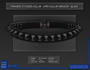 Pyramid Studded Collar BLACK - OC