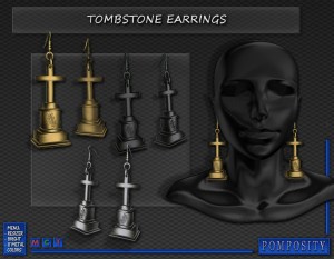 Tombstone Earrings