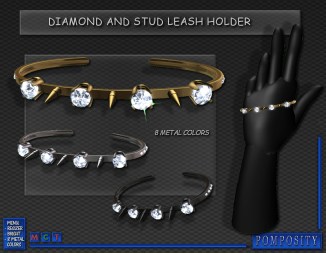 Diamond & Stud Leash Holder