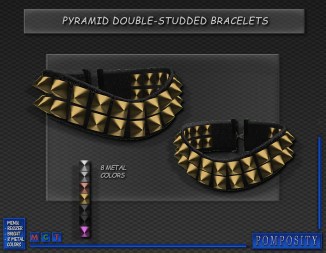 Pyramid Double-Studded Bracelets