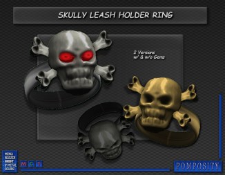 Skully Leash Holder Ring
