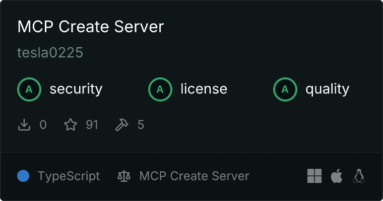 Create Server MCP server