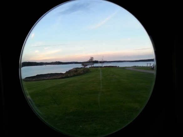 thru the porthole at our campsite