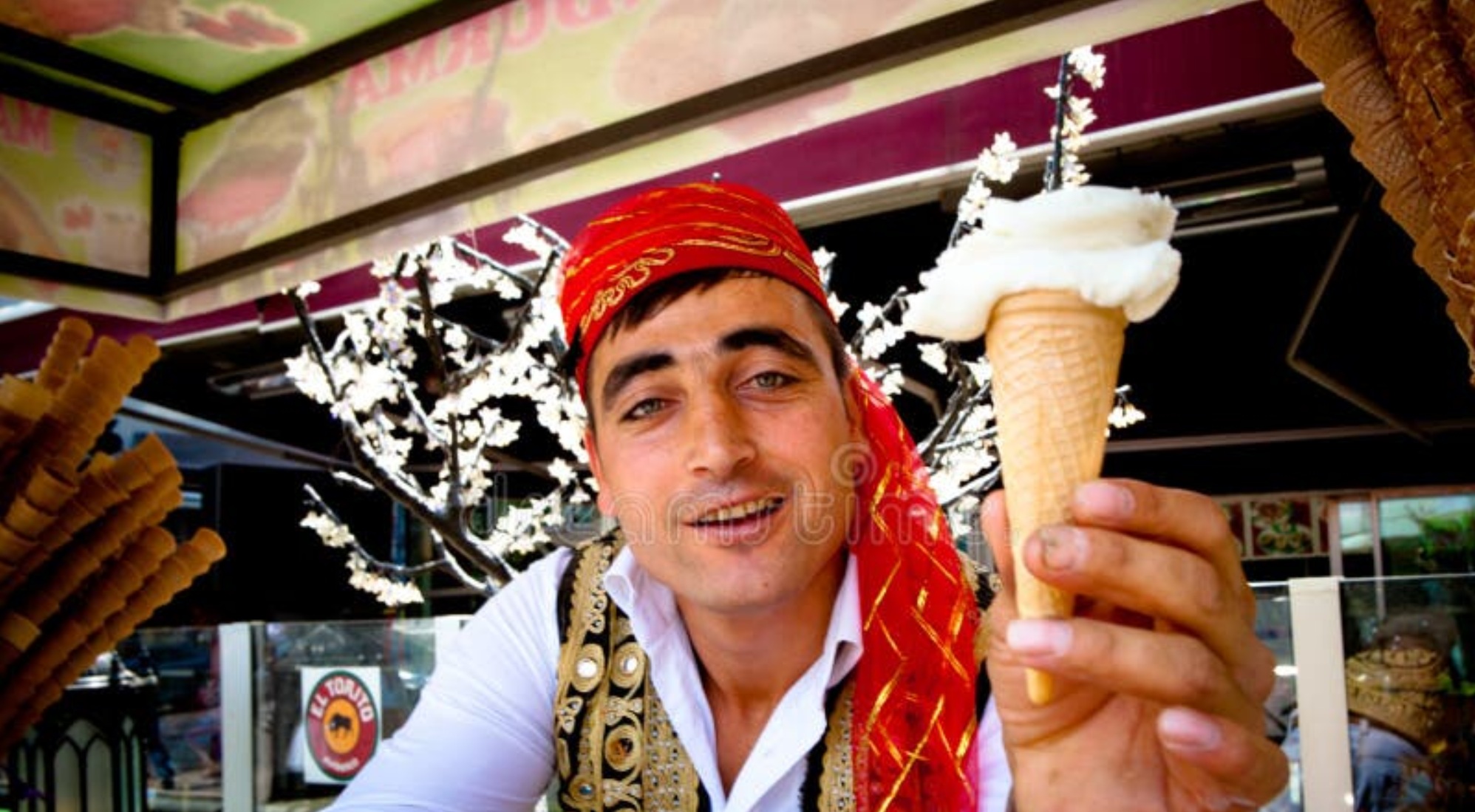 Ice Cream from a Stand on the Streets of Istanbul, 2013