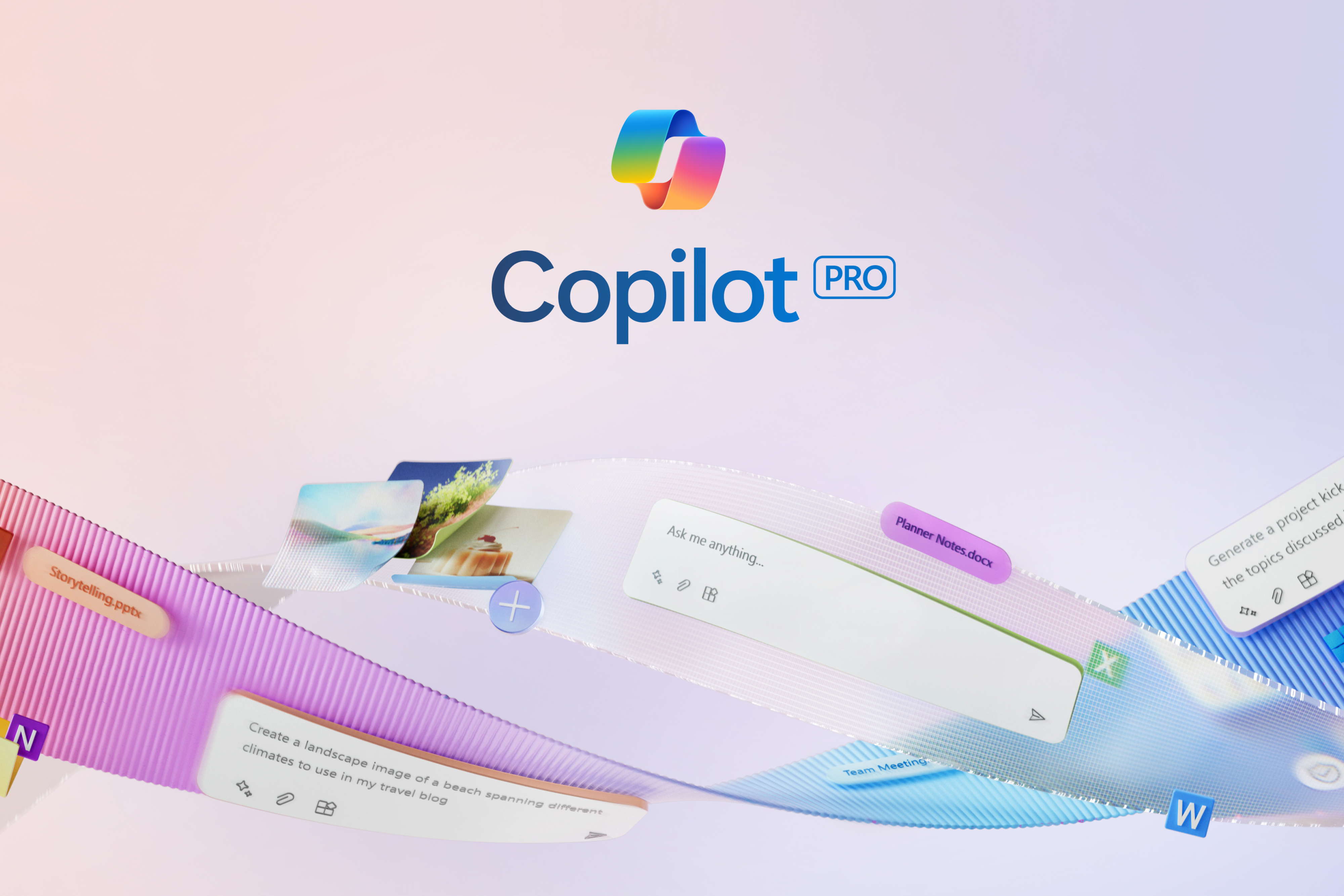 Copilot-logo og søkefelt
