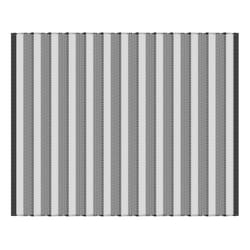 Vivsun Rugs 96 in. W X 120 in. L Gray Stripe Polyester Accent Rug