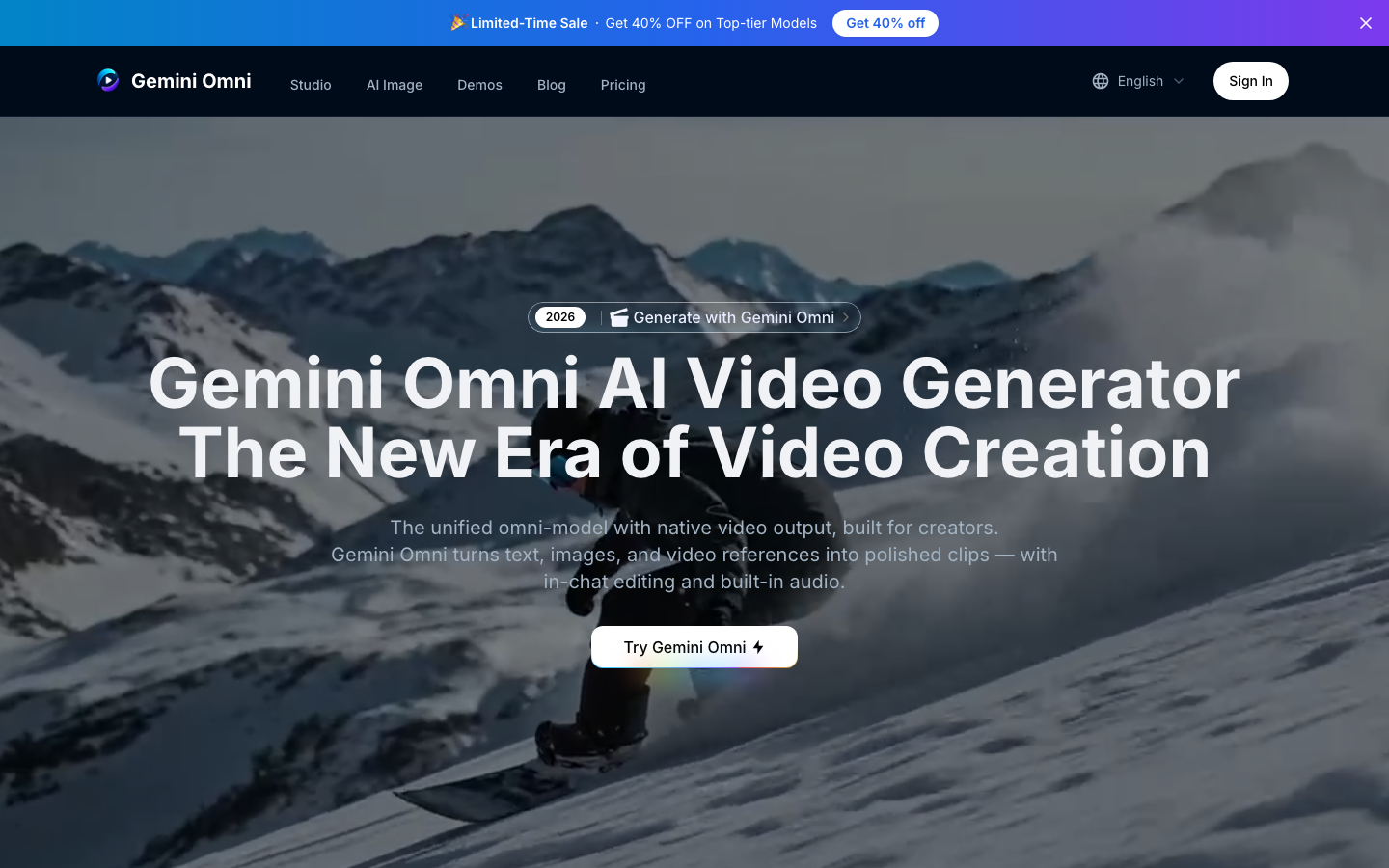 Gemini Omni AI Video Generator screenshot