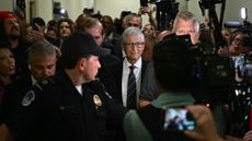 Microsoft co-founder Bill Gates departs after a closed-door interview with the House Oversight Committee on Capitol Hill in Washington, DC, on June 10, 2026. Microsoft co-founder Bill Gates denied that he had "victimized anyone" as he began closed-door testimony to US lawmakers over his relationship with notorious sex offender Jeffrey Epstein. (Photo by Kent NISHIMURA / AFP via Getty Images)