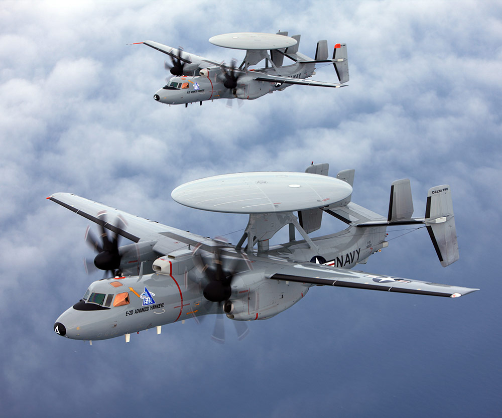 E-2D Advanced Hawkeye Two E-2D Advanced Hawkeye aircrafr inflight