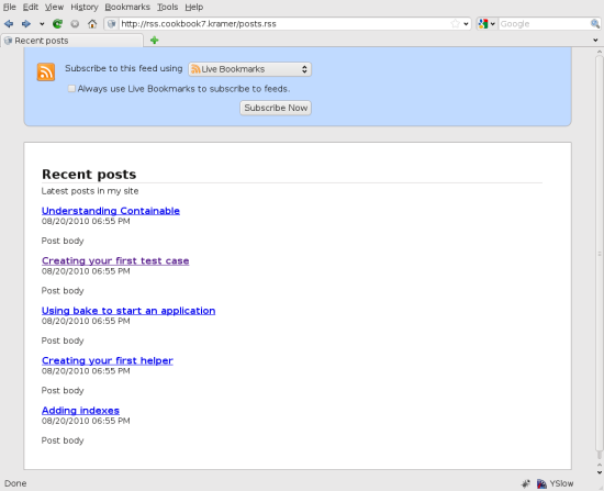 CakePHP 1.3 Application Development Cookbook creating-and-consuming-web-services-cakephp-13-img-1