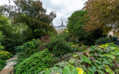Vue sur le jardin de la Nouvelle France dans le 8e.