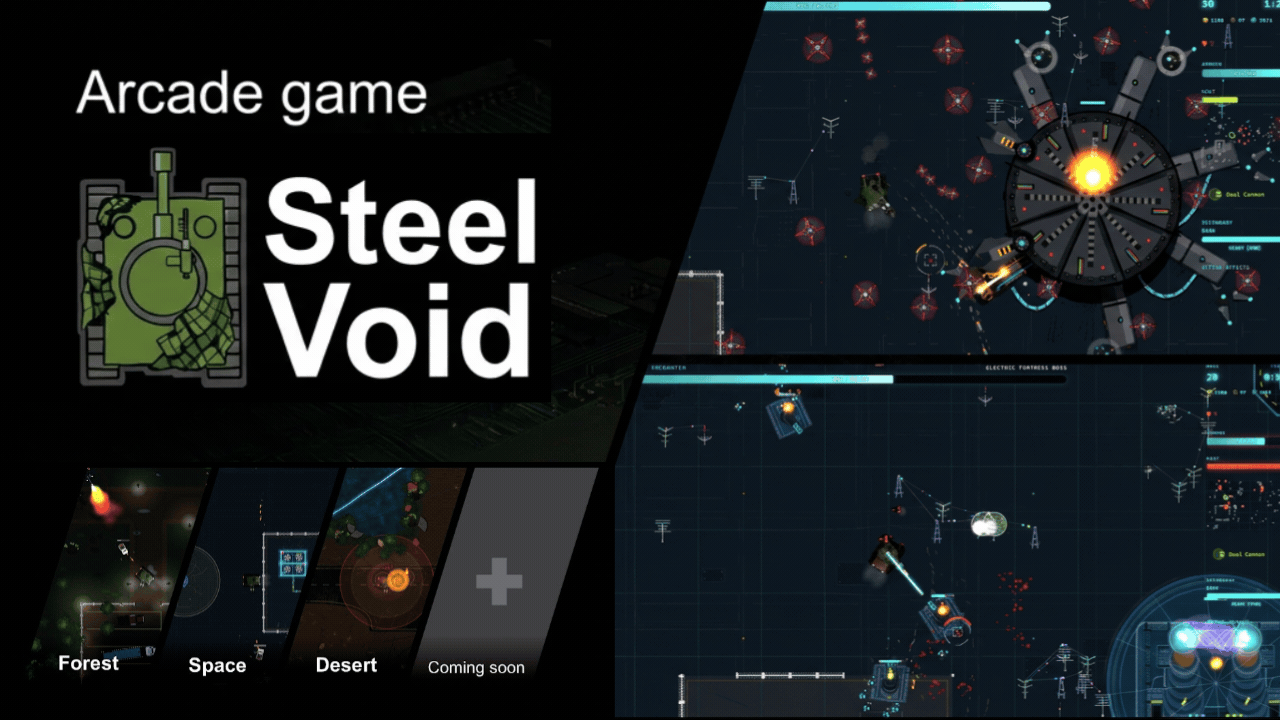 Steel Void: Roguelike Top-Down Tank Shooter Built with Phaser