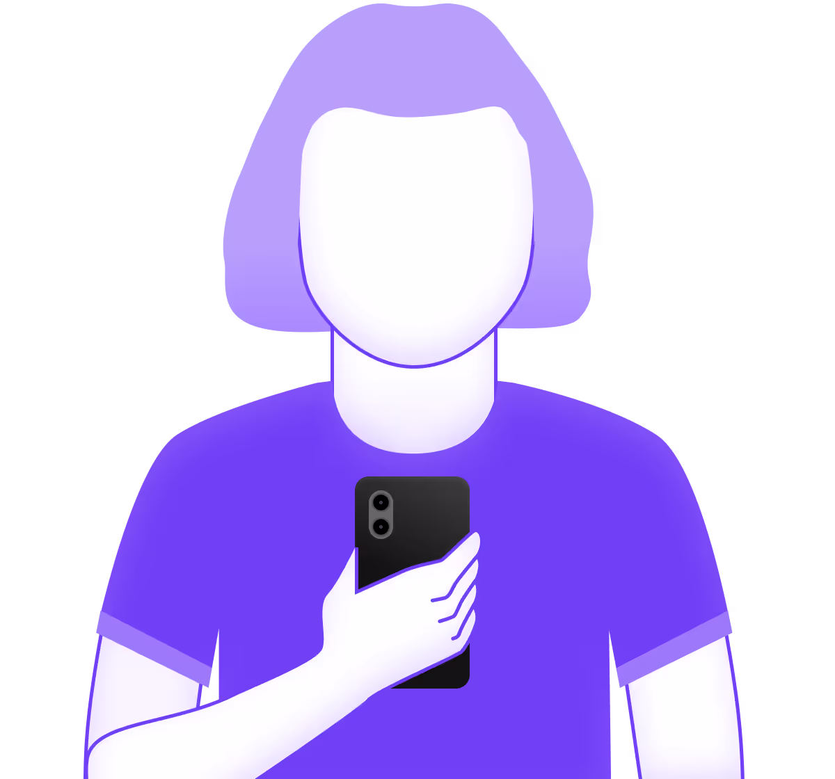 Illustration of a customer