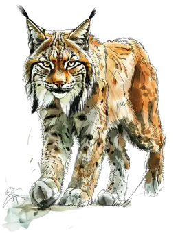 An illustration of a lynx