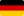 Flag of Germany with horizontal black, red, and gold stripes.