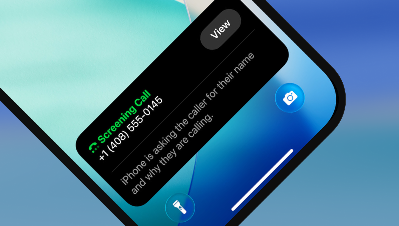 Call screening live activity on iOS 26
