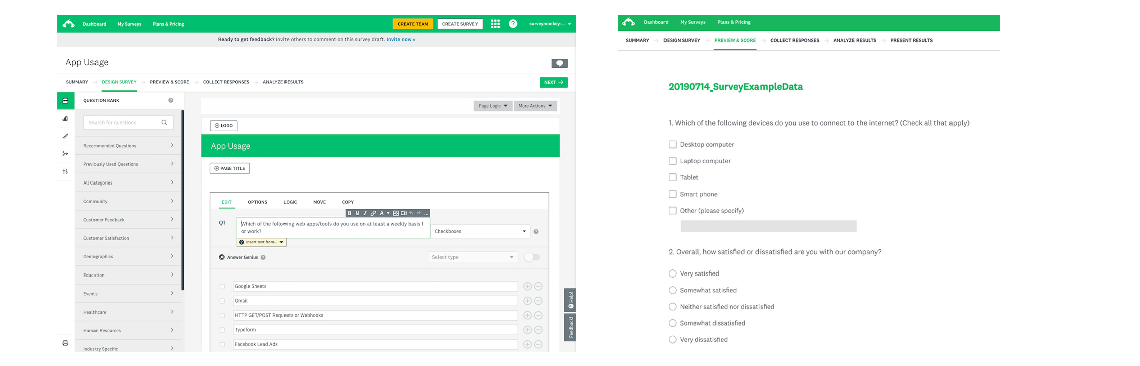 SurveyMonkey Form Example