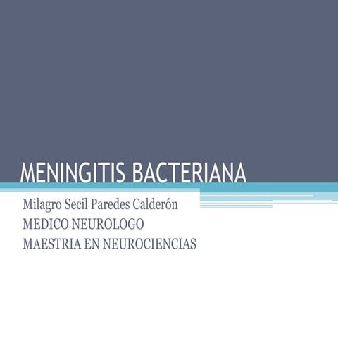 MENINGITIS BACTERIANA